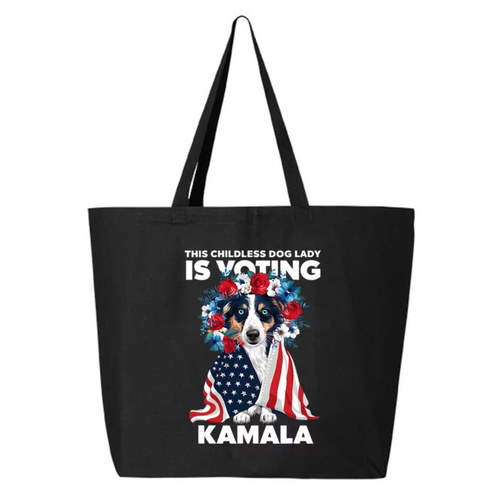 This Childless Dog Lady Ladies Is Voting Kamala Election 24 25L Jumbo Tote