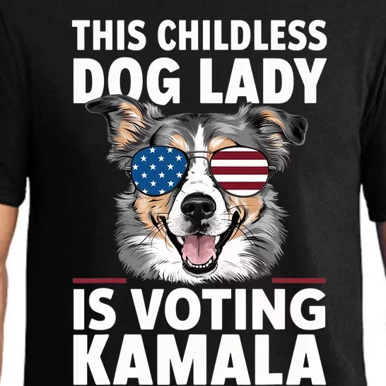 This Childless Dog Lady Is Voting Kamalaharris 2024 Pajama Set