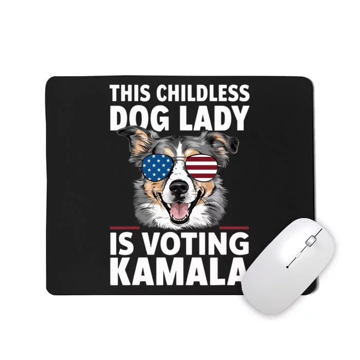 This Childless Dog Lady Is Voting Kamalaharris 2024 Mousepad