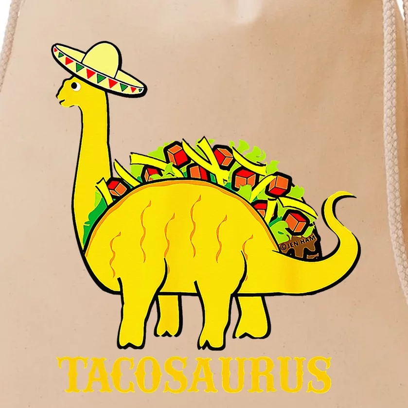 Tacosaurus Cinco De Mayo Funny Taco Dinosaur Drawstring Bag