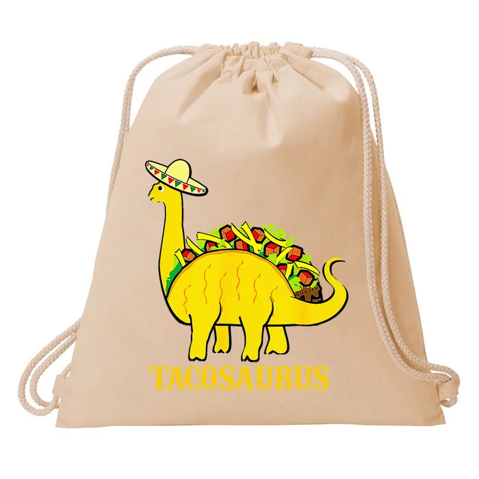 Tacosaurus Cinco De Mayo Funny Taco Dinosaur Drawstring Bag