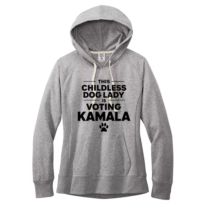 This Childless Dog Lady Ladies Is Voting Kamala Election 24 Women's Fleece Hoodie