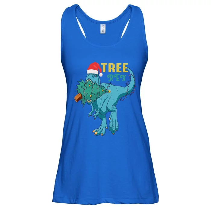 Trex Christmas Dinosaur Matching Costume Funny Tree Rex Gift Ladies Essential Flowy Tank