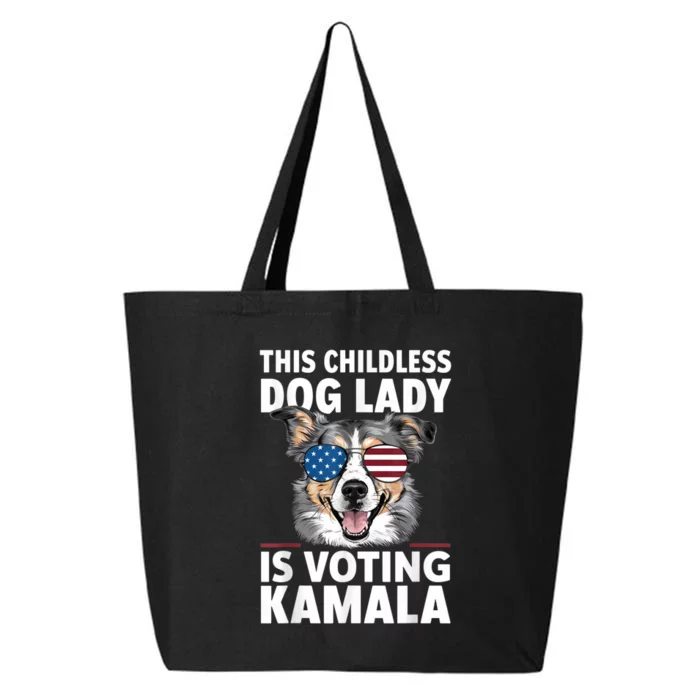 This Childless Dog Lady Is Voting Kamala Harris 2024 25L Jumbo Tote