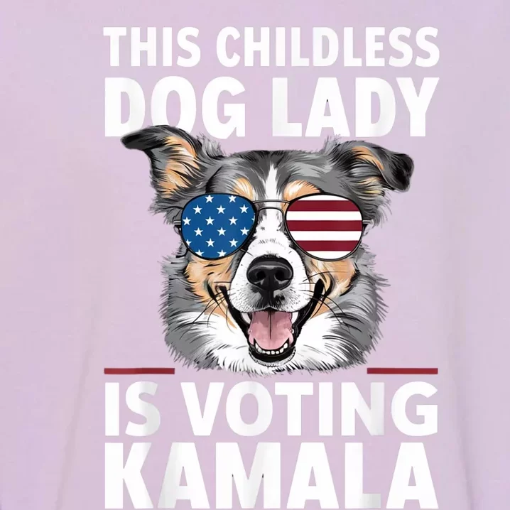 This Childless Dog Lady Is Voting Kamala Harris 2024 Garment-Dyed Sweatshirt