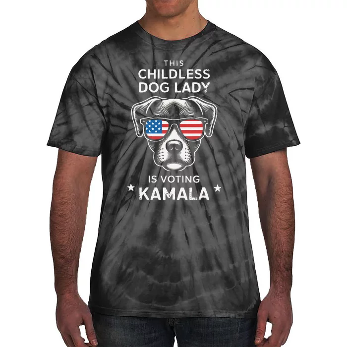 This Childless Dog Lady Is Voting Kamala Harris 2024 Tie-Dye T-Shirt