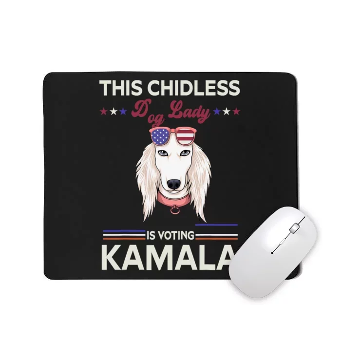 This Childless Dog Lady Is Voting Kamala Harris 2024 Mousepad