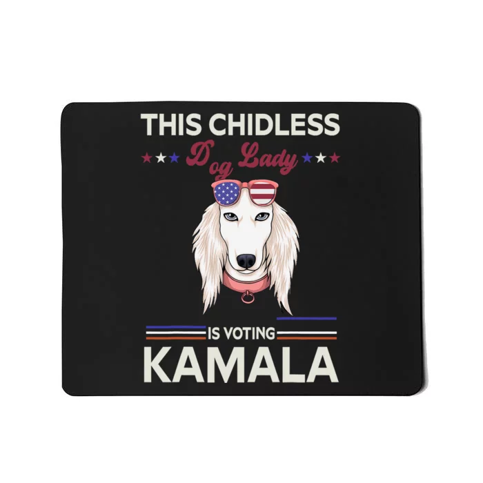 This Childless Dog Lady Is Voting Kamala Harris 2024 Mousepad