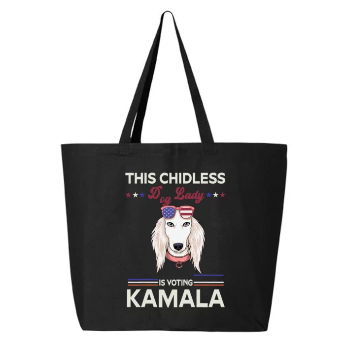 This Childless Dog Lady Is Voting Kamala Harris 2024 25L Jumbo Tote