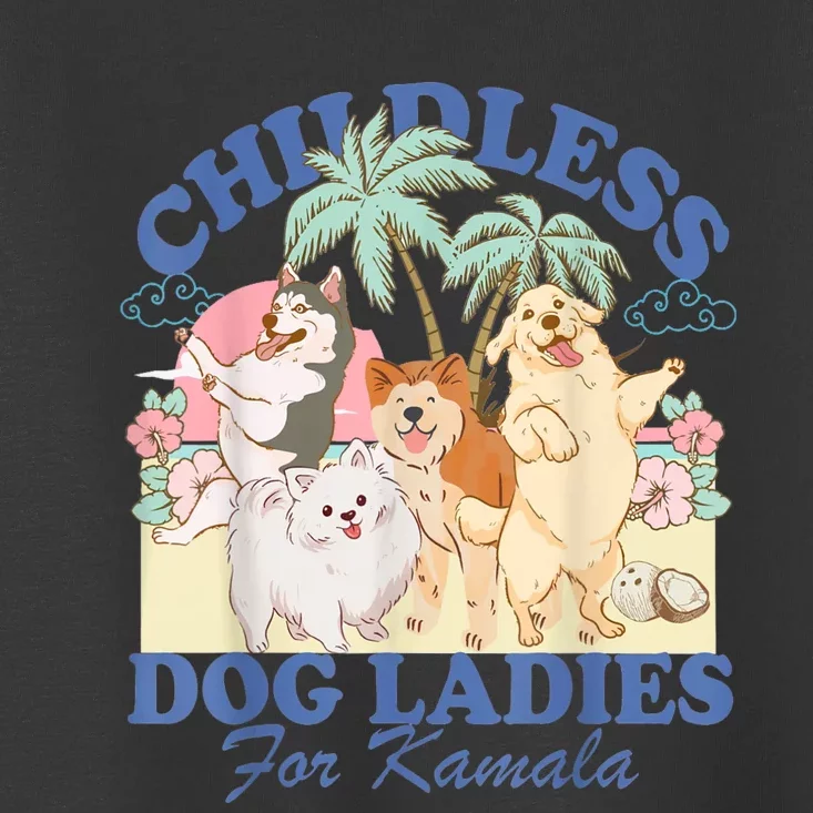 This Childless Dog Lady Is Voting Kamalaharris 2024 Toddler T-Shirt