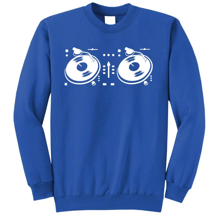 Two Channel Dj Controller Sketch Tall Sweatshirt