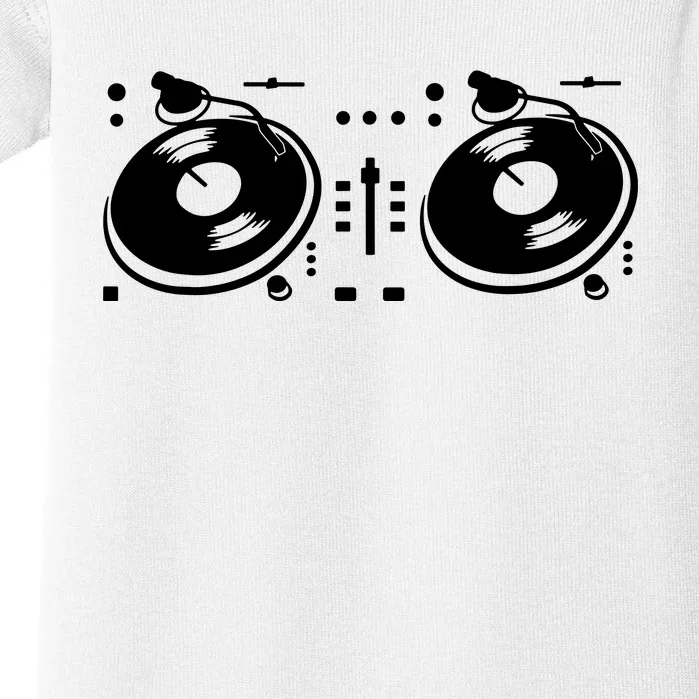 Two Channel Dj Controller Sketch Baby Bodysuit