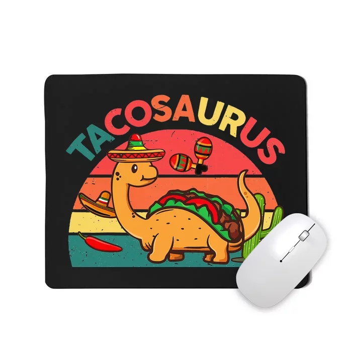 Tacosaurus Cinco De Mayo Taco Dinosaur Mousepad