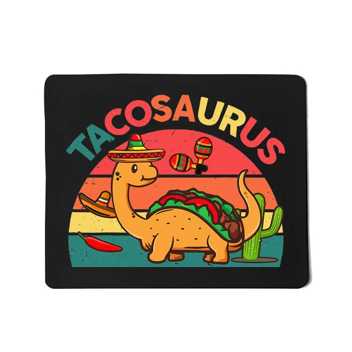 Tacosaurus Cinco De Mayo Taco Dinosaur Mousepad