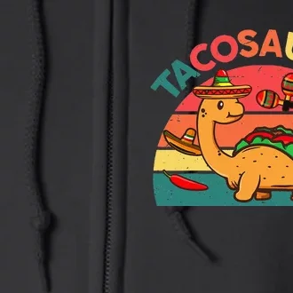 Tacosaurus Cinco De Mayo Taco Dinosaur Full Zip Hoodie