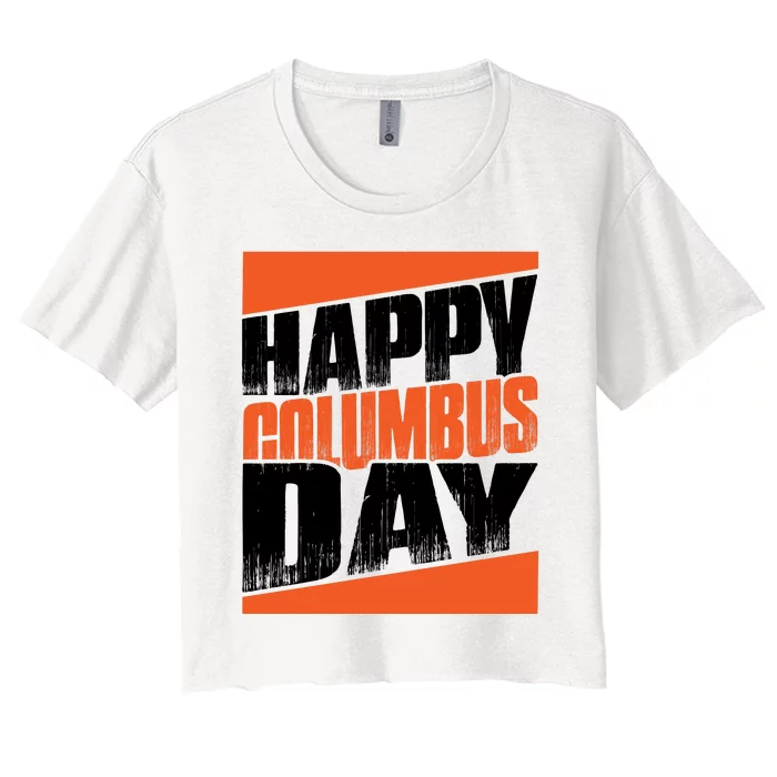 Trendy Columbus Day Celebration Graphic Women's Crop Top Tee