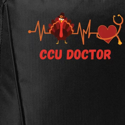 Thanksgiving Ccu Doctor Heartbeat Stethoscope Turkey Medical Gift City Backpack