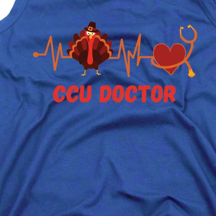 Thanksgiving Ccu Doctor Heartbeat Stethoscope Turkey Medical Gift Tank Top