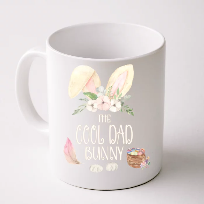 The Cool Dad Bunny Family Matching Group Easter Gift Pajama Funny Gift Front & Back Coffee Mug