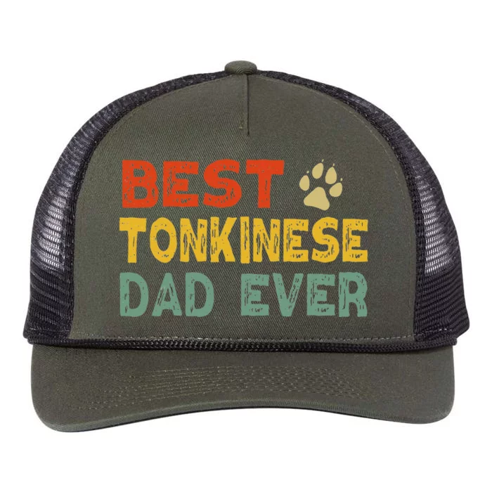 Tonkinese Cat Dad Owner Breeder Lover Kitten Retro Rope Trucker Hat Cap