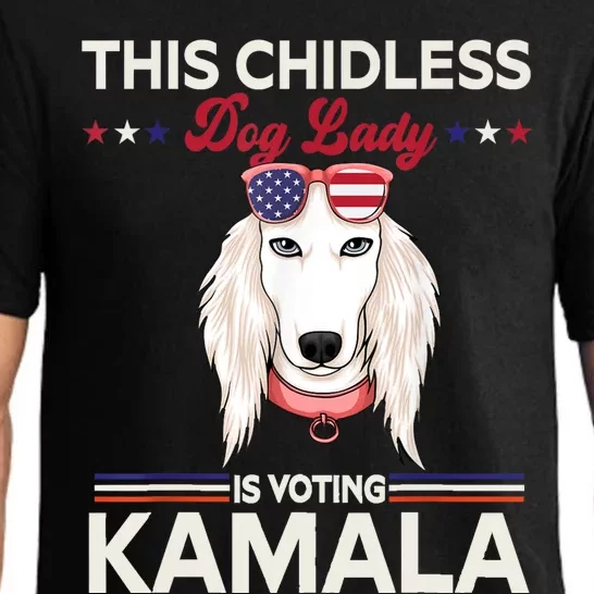 This Childless Dog Lady Is Voting Kamalaharris 2024 Pajama Set