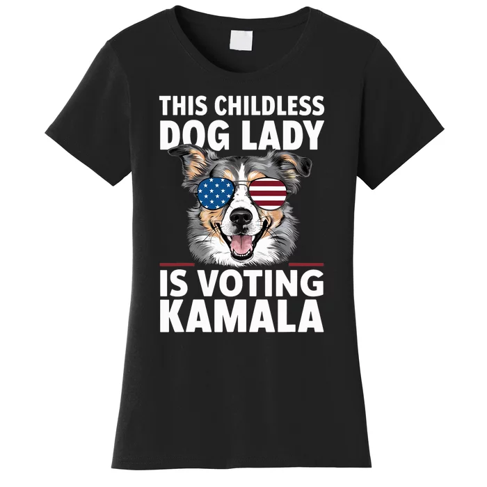 This Childless Dog Lady Is Voting Kamala Harris 2024 Women's T-Shirt