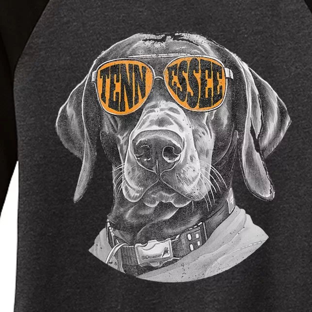 Tennessee Coonhound Dog Sport Lovers Tennessee Tri Stars Women's Tri-Blend 3/4-Sleeve Raglan Shirt