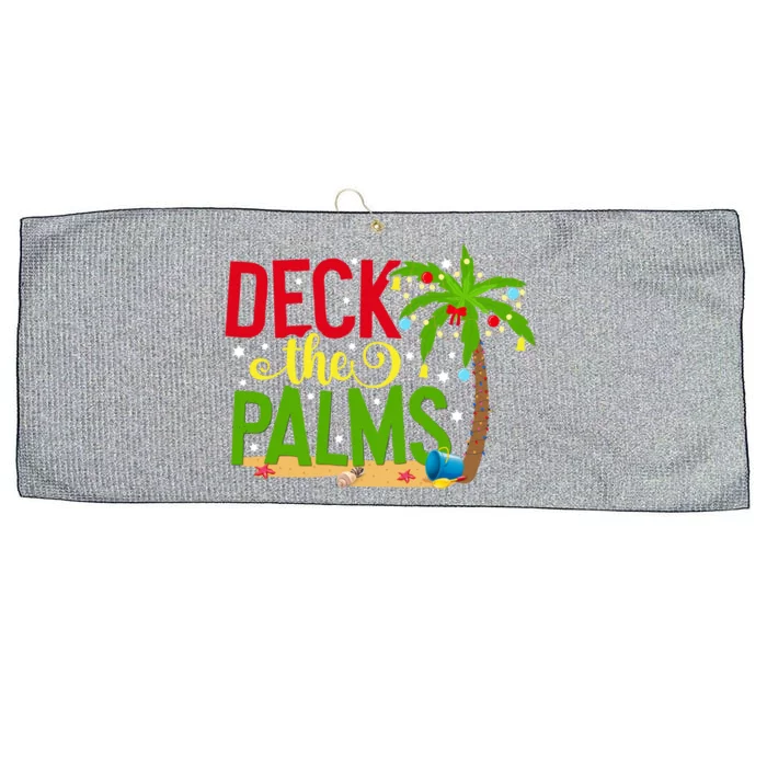 Tropical Christmas Deck The Palms Beach Travel Vacation Meaningful Gift Large Microfiber Waffle Golf Towel