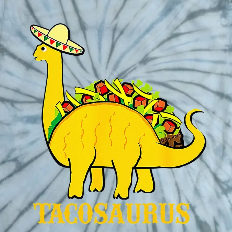 Tacosaurus Cinco de Mayo Funny Taco Dinosaur Tie-Dye T-Shirt