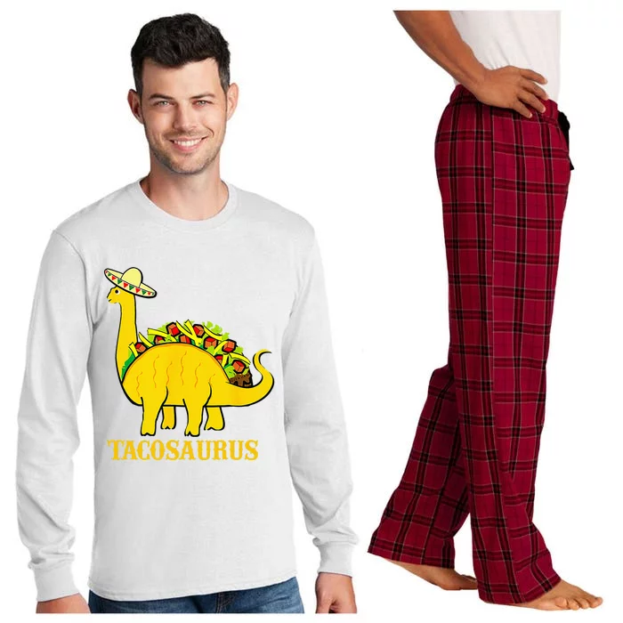 Tacosaurus Cinco de Mayo Funny Taco Dinosaur Long Sleeve Pajama Set