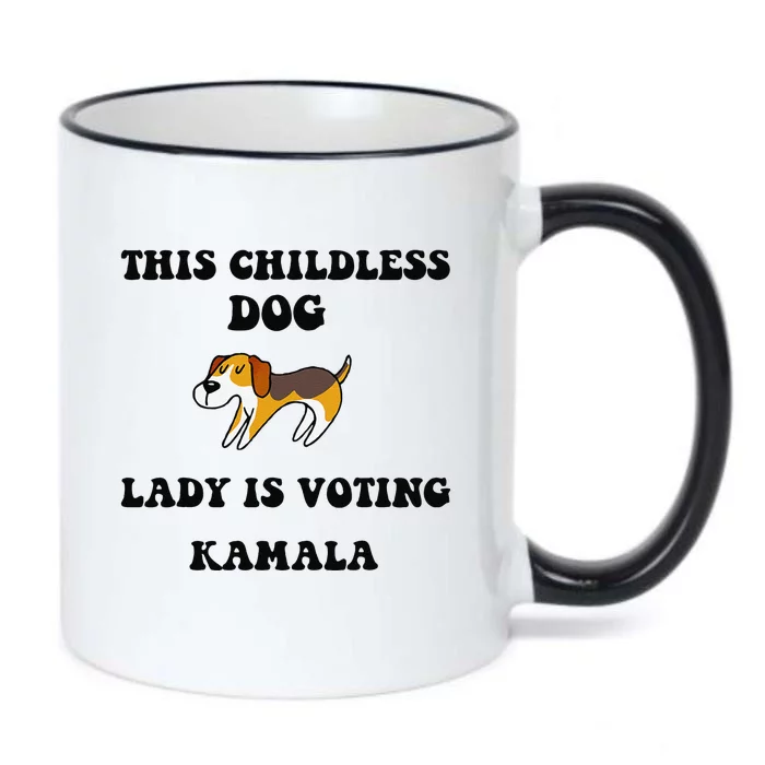 This Childless Dog Lady Is Voting Kamala 2024 Black Color Changing Mug