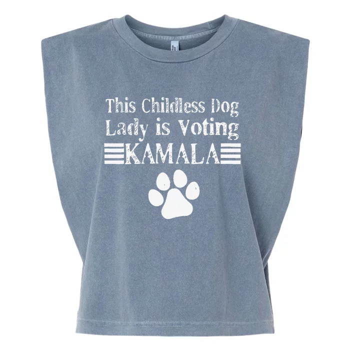 This Childless Dog Lady Is Voting Kamala Dog Lovers Garment-Dyed Women's Muscle Tee