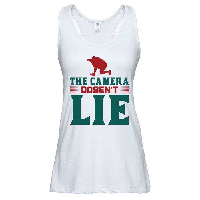 The Camera Dosen't Lie Ladies Essential Flowy Tank