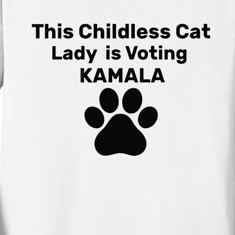 This Childless Dog Lady Is Voting Kamala Dog Lovers Kids Long Sleeve Shirt