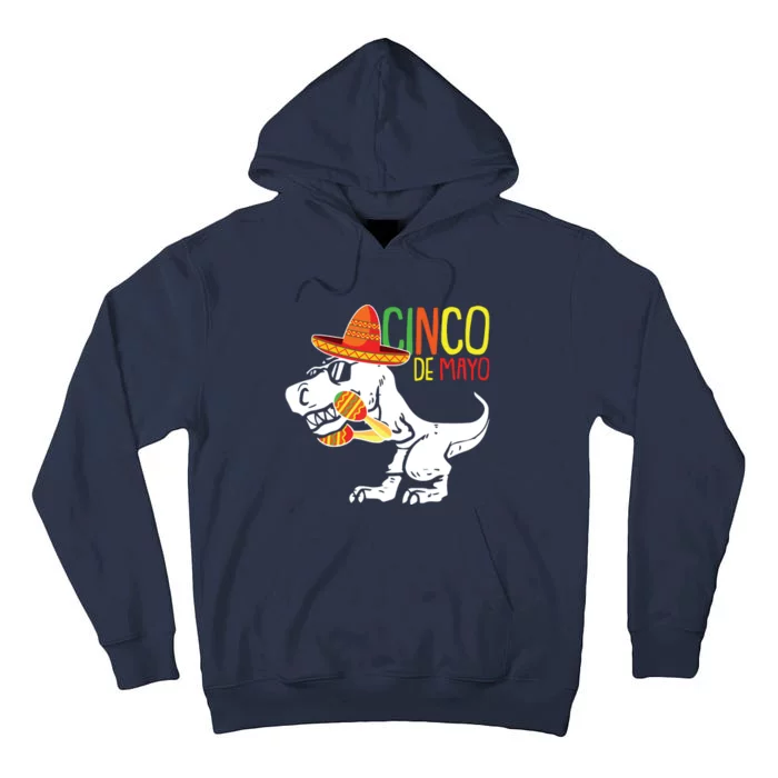 TRex Cinco De Mayo Cute Sombrero Dinosaur Mexican Party Tall Hoodie