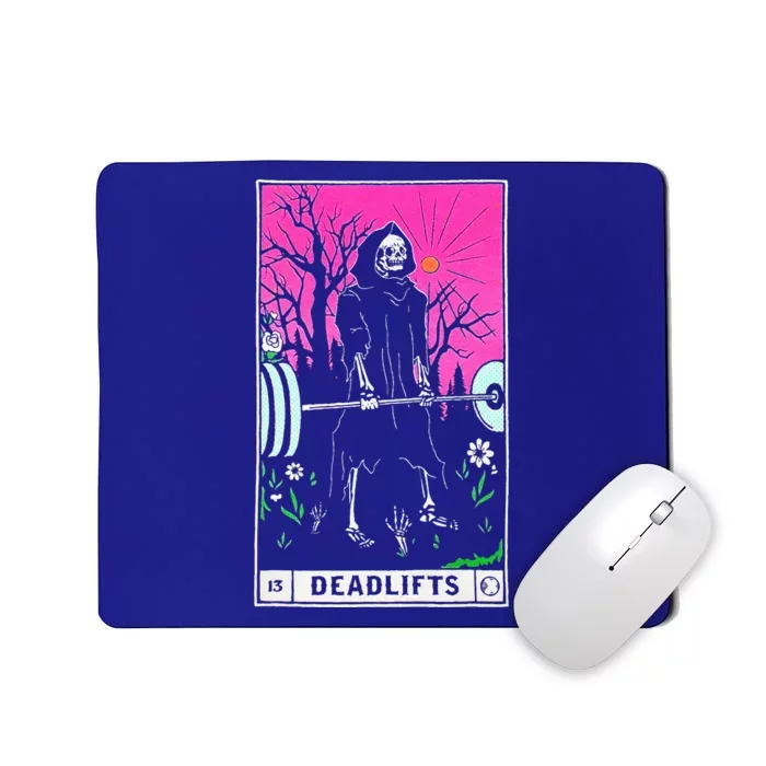 Tarot Card Deadlifts Gym Workout Occult Reader Mousepad