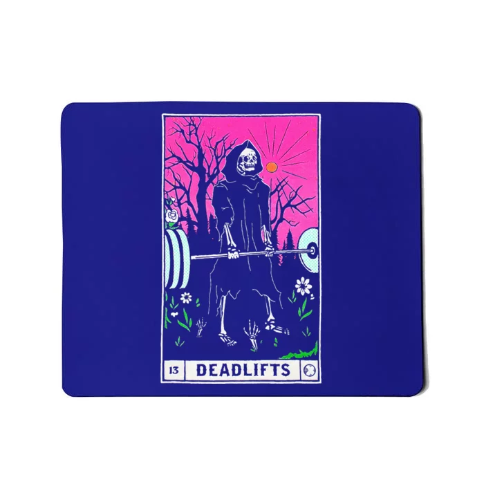 Tarot Card Deadlifts Gym Workout Occult Reader Mousepad