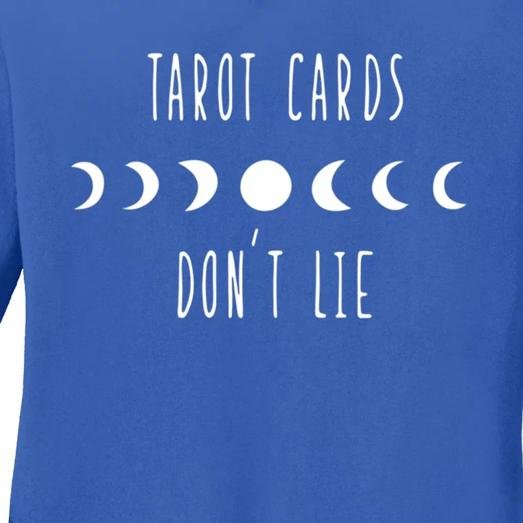 Tarot Cards Dont Lie Witchcraft Witch Moon Phase Gift Ladies Long Sleeve Shirt