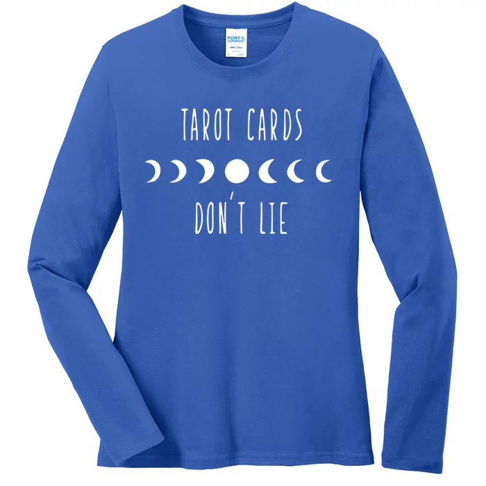 Tarot Cards Dont Lie Witchcraft Witch Moon Phase Gift Ladies Long Sleeve Shirt