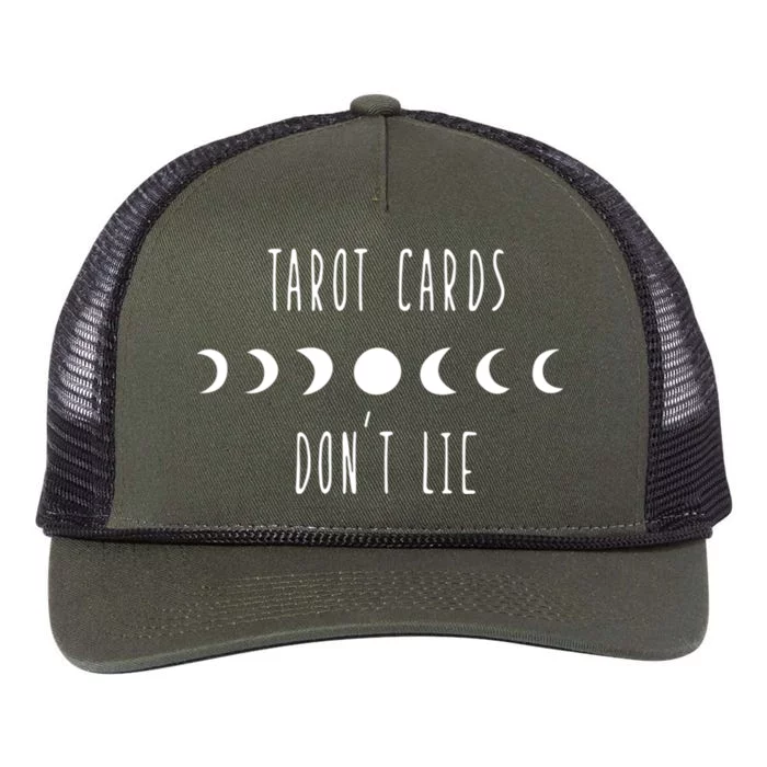 Tarot Cards Dont Lie Witchcraft Witch Moon Phase Gift Retro Rope Trucker Hat Cap