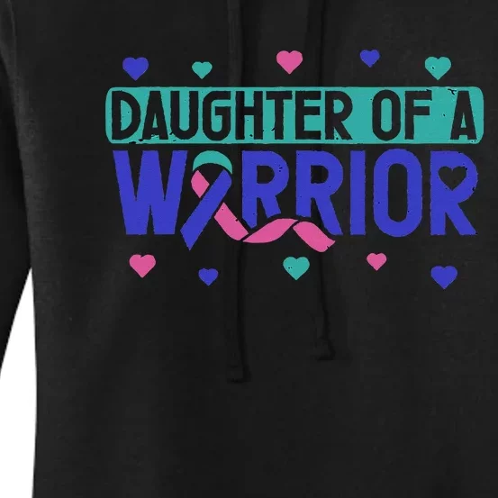 Thyroid Cancer Daughter Thyroid Disease Awareness Warrior Women's Pullover Hoodie