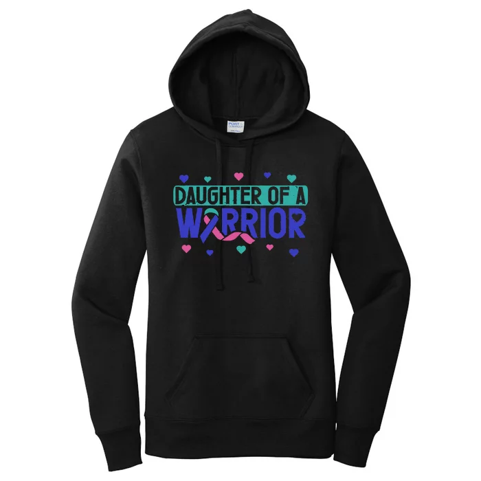 Thyroid Cancer Daughter Thyroid Disease Awareness Warrior Women's Pullover Hoodie