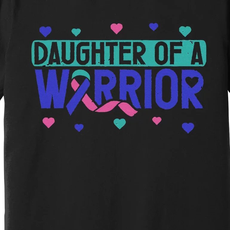 Thyroid Cancer Daughter Thyroid Disease Awareness Warrior Premium T-Shirt