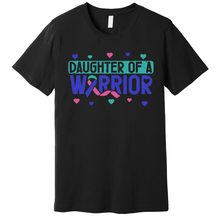 Thyroid Cancer Daughter Thyroid Disease Awareness Warrior Premium T-Shirt