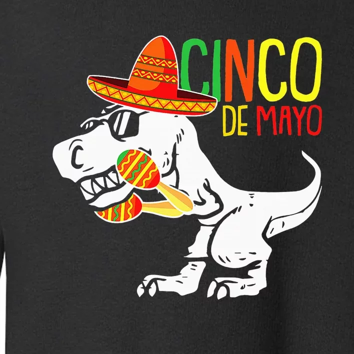 T-Rex Cinco De Mayo Cute Sombrero Dino-saur Mexican Party Toddler Sweatshirt