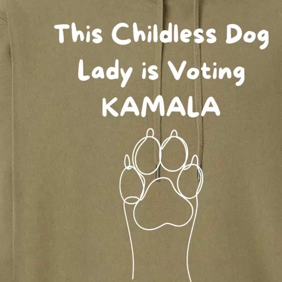 This Childless Dog Lady Is Voting Kamala Dog Lovers Premium Hoodie