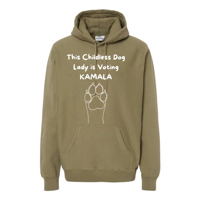 This Childless Dog Lady Is Voting Kamala Dog Lovers Premium Hoodie