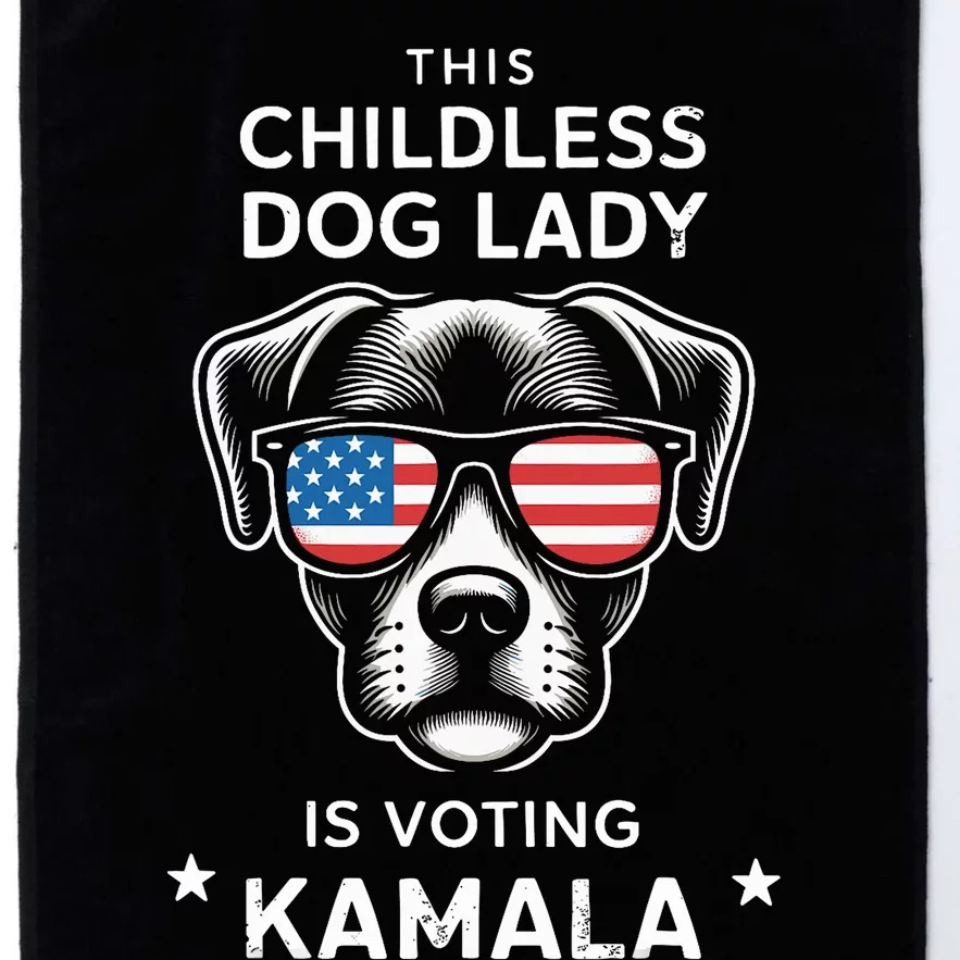 This Childless Dog Lady Is Voting Kamala Harris 2024 Platinum Collection Golf Towel