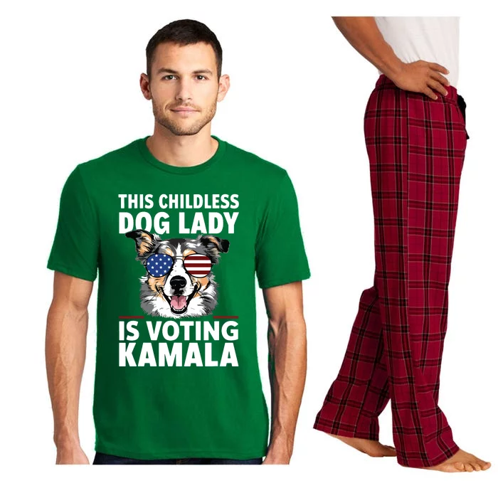 This Childless Dog Lady Is Voting Kamalaharris 2024 Pajama Set