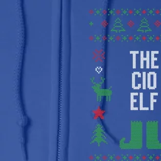 The Cio Elf Ugly Christmas Style Winter Holiday Party Gift Full Zip Hoodie